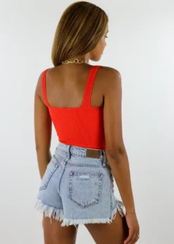 NIKIBIKI Tops Take The Plunge Full Length Top ★ Red