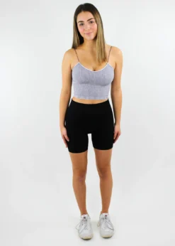 NIKIBIKI Dreamer Ribbed Tank ★ Grey Best Sellers