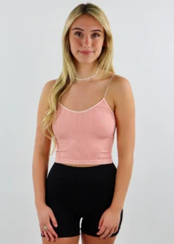 NIKIBIKI Dreamer Ribbed Tank ★ Peach