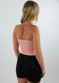 NIKIBIKI Dreamer Ribbed Tank ★ Peach