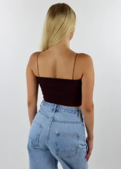 NIKIBIKI Dreamer Ribbed Tank ★ Wine