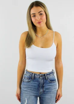 NIKIBIKI Work It Out Low Back Tank Top ★ White