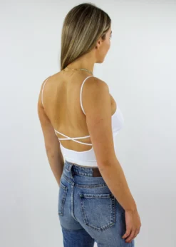 NIKIBIKI Work It Out Low Back Tank Top ★ White