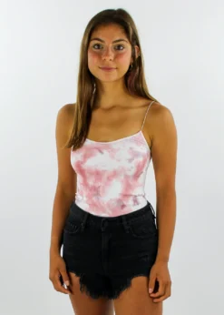 NIKIBIKI Keep Your Head Up Tank ★ Coral Tie Dye