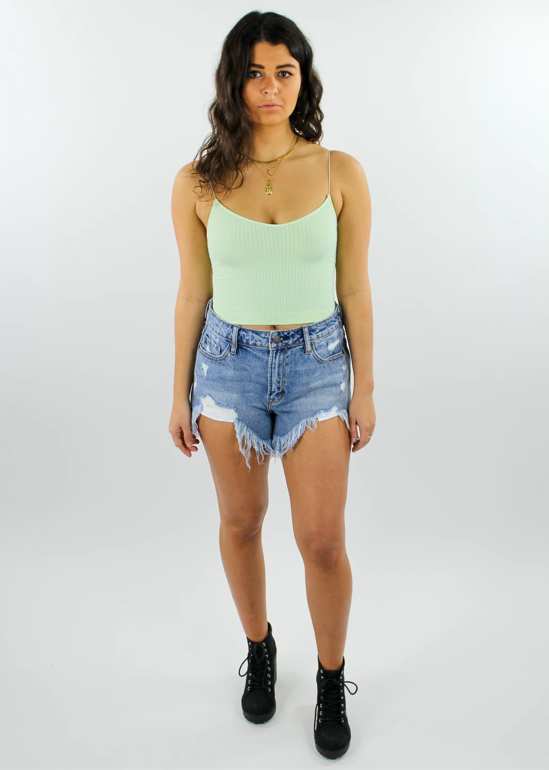 NIKIBIKI Dreamer Waffle Tank ★ Mint Tops 7 NIKIBIKI Dreamer Waffle Tank ★ Mint Tops