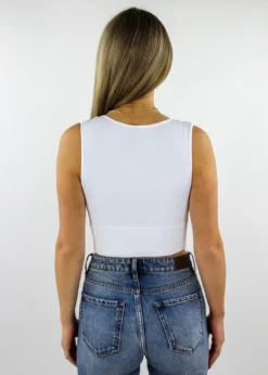 NIKIBIKI Take The Plunge V-Neck Crop Top ★ White Tops 15 NIKIBIKI Take The Plunge V-Neck Crop Top ★ White Tops