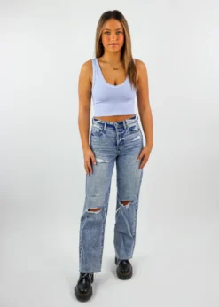 NIKIBIKI Newness Spill The Tea Plunge Tank ★ Ice Blue