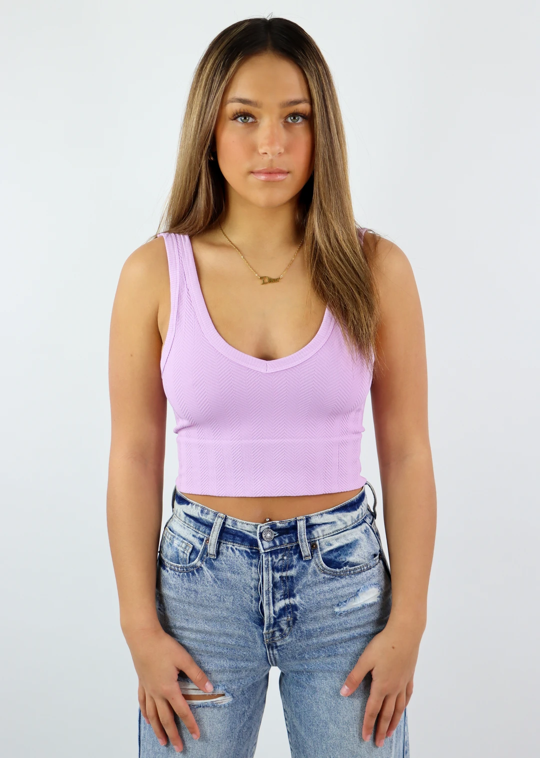 NIKIBIKI Newness Spill The Tea Plunge Tank ★ Lavender 3 NIKIBIKI Newness Spill The Tea Plunge Tank ★ Lavender