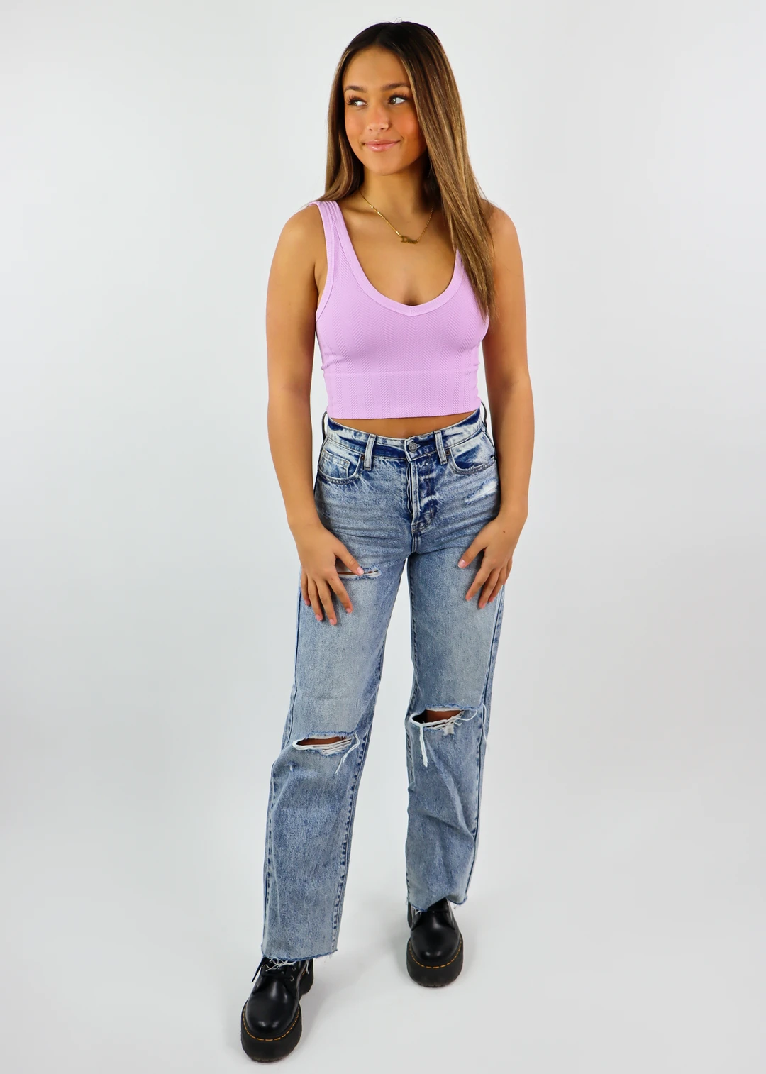 NIKIBIKI Newness Spill The Tea Plunge Tank ★ Lavender 10 NIKIBIKI Newness Spill The Tea Plunge Tank ★ Lavender