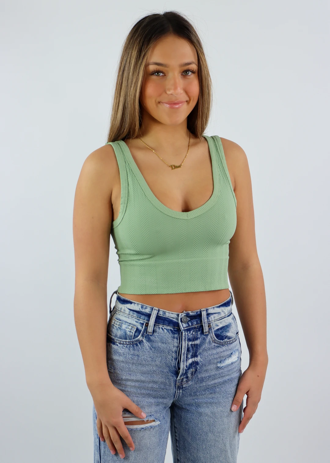 NIKIBIKI Spill The Tea Plunge Tank ★ Sage Newness 6 NIKIBIKI Spill The Tea Plunge Tank ★ Sage Newness