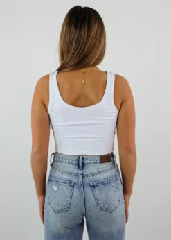 NIKIBIKI Newness Spill The Tea Plunge Tank ★ White 15 NIKIBIKI Newness Spill The Tea Plunge Tank ★ White