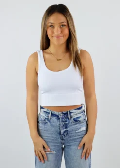 NIKIBIKI Newness Spill The Tea Plunge Tank ★ White 16 NIKIBIKI Newness Spill The Tea Plunge Tank ★ White