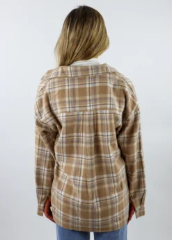 Pepper Mayo Panama Plaid Shacket ★ Camel Tops 13 Pepper Mayo Panama Plaid Shacket ★ Camel Tops
