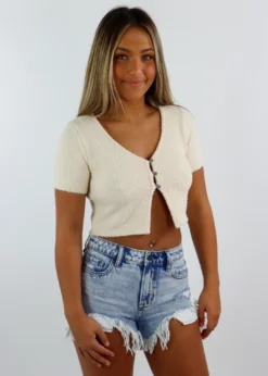 Pretty Garbage Take A Picture Top ★ Cream Newness