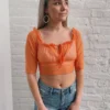 Dance & Marvel Sheer Love Mesh Top ★ Orange Tops 2 Dance & Marvel Sheer Love Mesh Top ★ Orange Tops