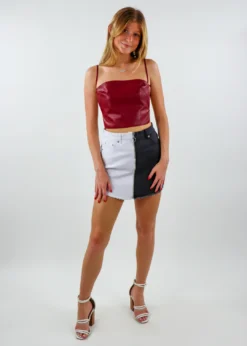 Sky To Moon With Your Love Tube Top ★ Burgundy Tops