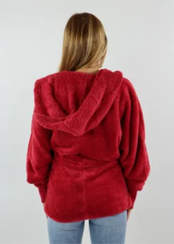 Hem & Thread Best Sellers Fuzzy Jacket ★ Red