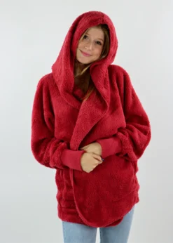 Hem & Thread Best Sellers Fuzzy Jacket ★ Red