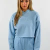 Rock N Rags Signature Cropped Hoodie Sweatshirt ★ Baby Blue 2 Rock N Rags Signature Cropped Hoodie Sweatshirt ★ Baby Blue