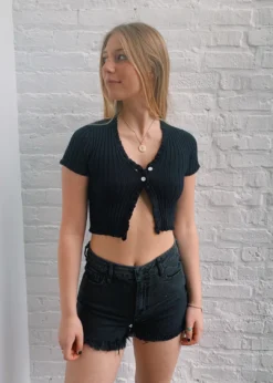 Cotton Candy Tops In My Feelings Top ★ Black