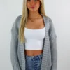 Pink Ripple Tops Only Love Cardigan ★ Heather Grey