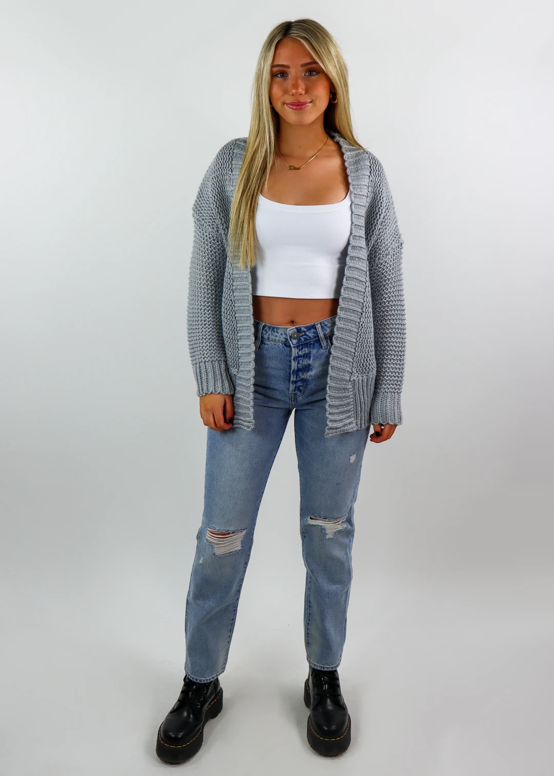 Pink Ripple Tops Only Love Cardigan ★ Heather Grey 7 Pink Ripple Tops Only Love Cardigan ★ Heather Grey