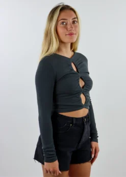 The Kript Find A Way Top ★ Charcoal Grey Tops