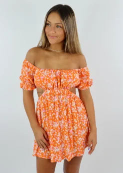 Sky To Moon Newness Simple Romance Dress ★ Orange