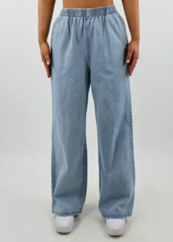 Le Lis As I Am Wide Leg Denim Pants ★ Light Wash