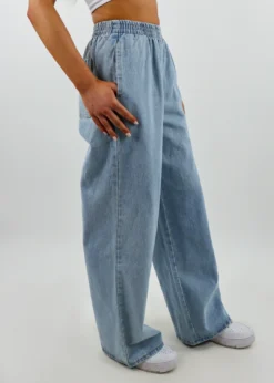 Le Lis As I Am Wide Leg Denim Pants ★ Light Wash