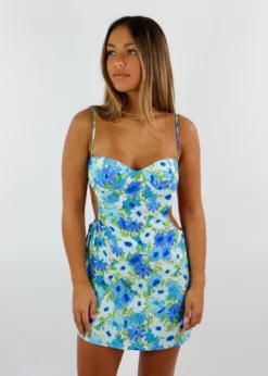 Sky To Moon Flower Child Dress ★ Blue Floral
