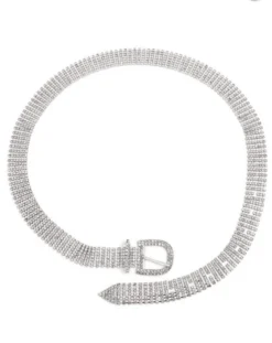Fame Accessories Crystal Rhinestone Belt ★ Silver