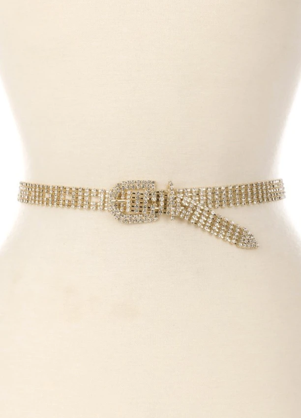 Fame Accessories Crystal Rhinestone Belt ★ Gold Best Sellers 5 Fame Accessories Crystal Rhinestone Belt ★ Gold Best Sellers