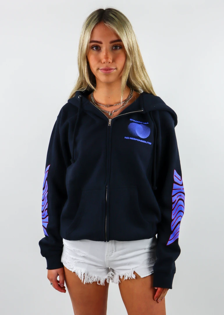 Shadow Hill Blue Lava Zip Up Hoodie ★ Black 3 Shadow Hill Blue Lava Zip Up Hoodie ★ Black