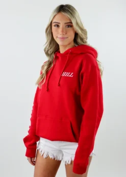 Shadow Hill Candy Red Foil Hoodie ★ Red