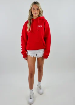 Shadow Hill Candy Red Foil Hoodie ★ Red