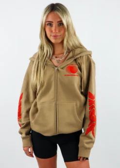 Shadow Hill Desert Lava Zip Up Hoodie ★ Camel