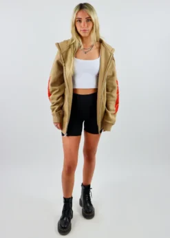 Shadow Hill Desert Lava Zip Up Hoodie ★ Camel