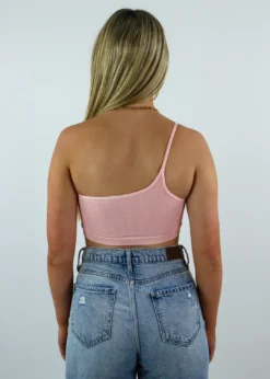 NIKIBIKI Shoot Your Shot One Shoulder Tank ★ Peach Newness