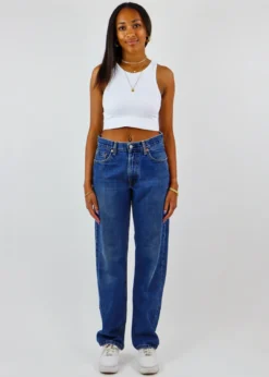 Vintage Levi's Newness Side To Side Vintage Levi Jeans ★ Dark Wash