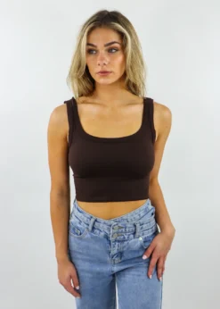 NIKIBIKI Spill The Tea Tank ★ Brown Best Sellers