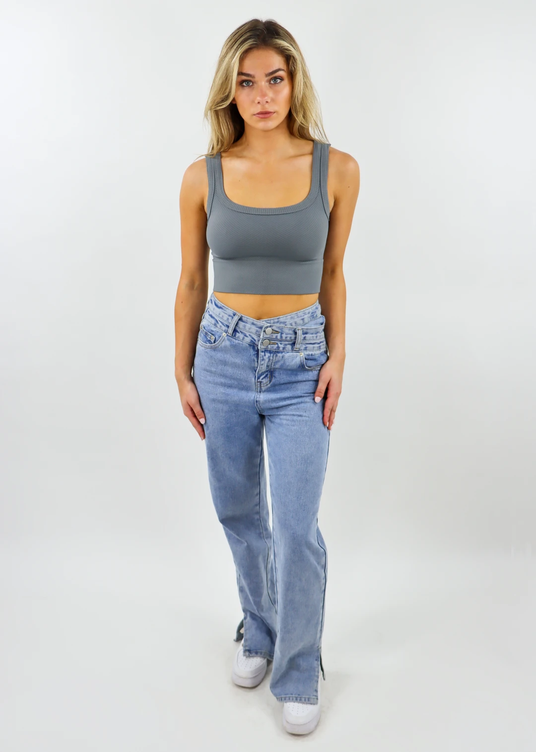 NIKIBIKI Best Sellers Spill The Tea Tank ★ Grey 6 NIKIBIKI Best Sellers Spill The Tea Tank ★ Grey