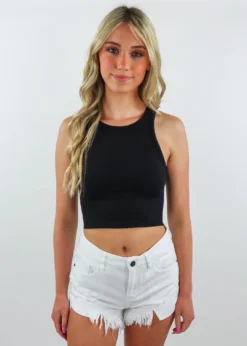 NIKIBIKI Best Sellers Spill The Tea High Neck Tank ★ Black