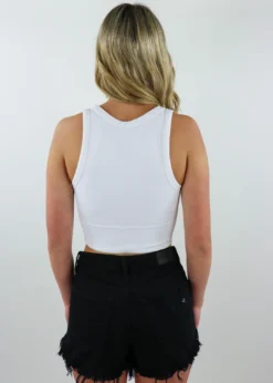 NIKIBIKI Spill The Tea High Neck Tank ★ White