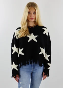 Rock N Rags Starstruck Sweater ★ Black Tops