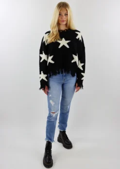 Rock N Rags Starstruck Sweater ★ Black Tops