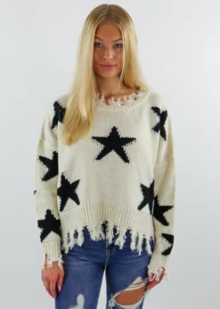 Rock N Rags Starstruck Sweater ★ Cream Tops