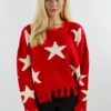 Rock N Rags Starstruck Sweater ★ Red Tops