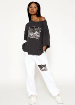 Beginning Boutique 53 Tops Boys Lie Stupid Cupid Thermal Tee ★ Charcoal Grey