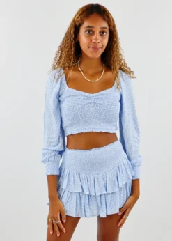 Rock N Rags Shop By Brand Sunshine Daydream Long Sleeve Top ★ Baby Blue Floral